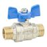 Кульовий кран Gross Optimal DN15 1/2" З-З, синій, для води, метелик