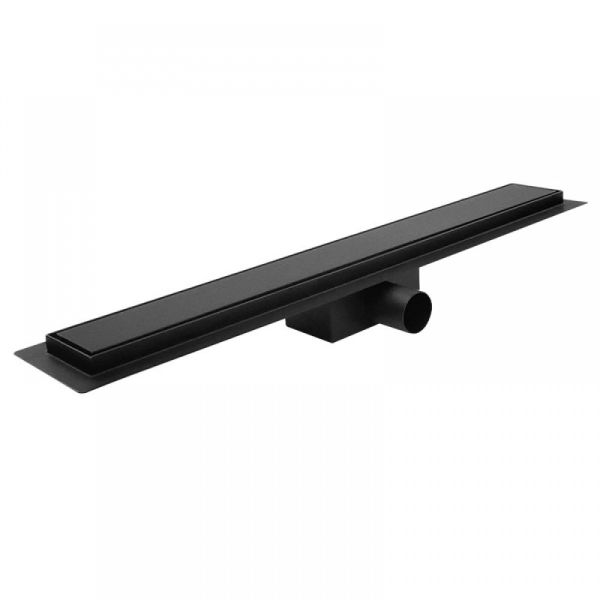 Трап для душу FD08-70х500 GLASS BLACK з нержавіючої сталі та скляною панеллю