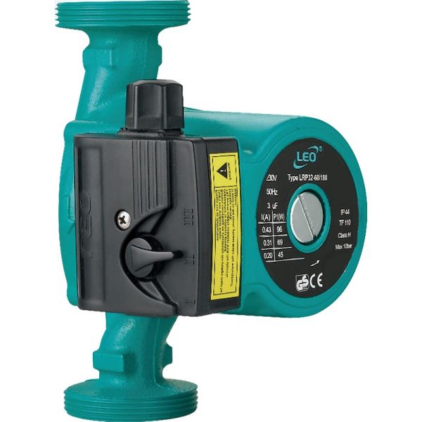 Насос циркуляційний 150Вт Hmax 7м Qmax 67л/хв 2" 180мм+гайки 1" LEO 3.0 LRP32-70/180 (774444)