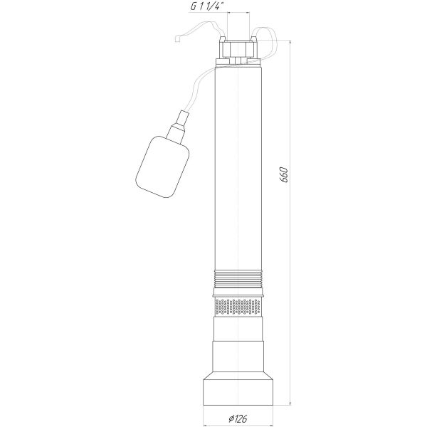 Насос колодязний OPTIMA OP 5,1 - 40/5  F 0,37 кВт,  P max=0,45 кВт( з поплавком )