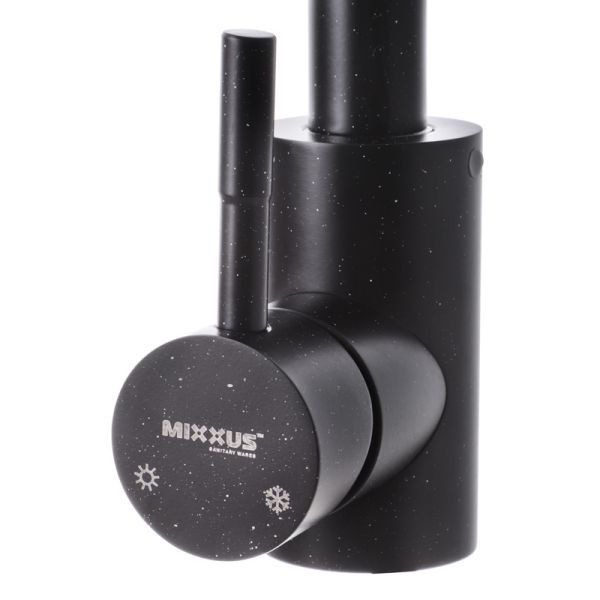 Змішувач для кухні MIXXUS SUS-011 BLACK з нерж. сталі SUS304 (SS2792)