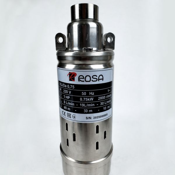 Насос шнековий ROSA 3QJDa 0,75kW для свердловини, криниці