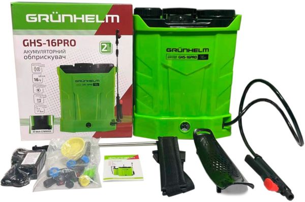 Обприскувач акумуляторний Grunhelm GHS-16-PRO