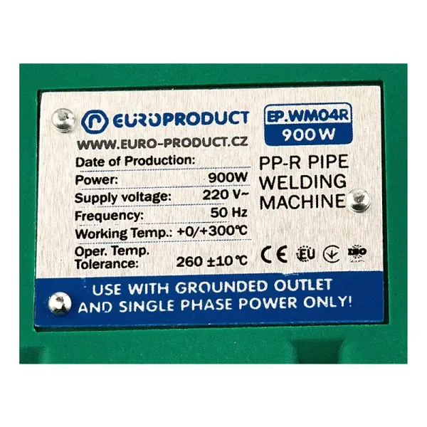 Паяльник Europroduct EP.WM04R PPR труб (круглі насадки) 20/32mm