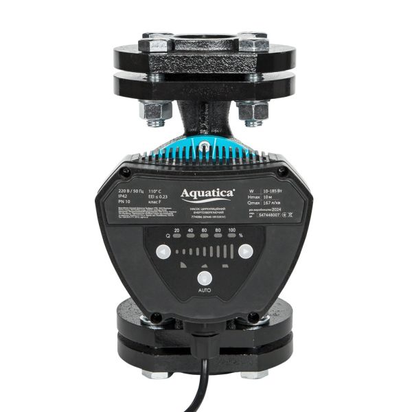 Насос циркуляційний енергозберігаючий фланц 10-185Вт Hmax 10м Qmax 167л/хв DN40 220мм + зворотний флан AQUATICA GPA40-10F/220 IV (774086)