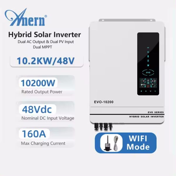 Гібридний інвертор ARUNA Solar EVO10200Вт/48В (модуль WI-FI) БЕЗ АКУМУЛЯТОРА