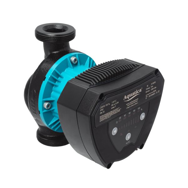 Насос циркуляційний енергозберігаючий 6-90Вт Hmax 6м Qmax 108л/хв Ø2" 180мм + гайки Ø1¼" AQUATICA GPA32-6/180 IV (774073)
