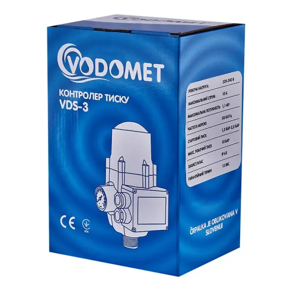 Электронное реле давления с защитой от сухого хода VODOMET VDS-3