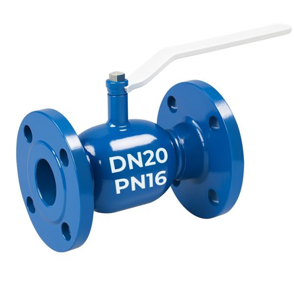 Кран ELEMENT 11с36п DN20/20, PN16, повнопрохідний, фланцевий, запірний, кульовий, сталевий