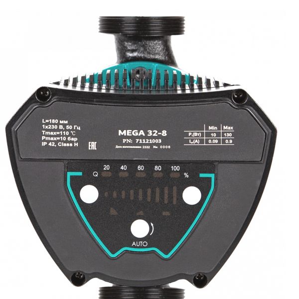 Насос циркуляційний енергозберігаючий 8-130Вт Hmax 8м Qmax 108л/хв Ø1½" 180мм + гайки Ø1" AQUATICA GPA25-8/180 IV (774075)