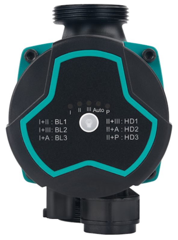 Насос циркуляційний енергозберігаючий 5-60Вт Hmax 8м Qmax 63л/хв Ø1½" 130мм + гайки Ø1" AQUATICA GPA25-8/130 III (774062)