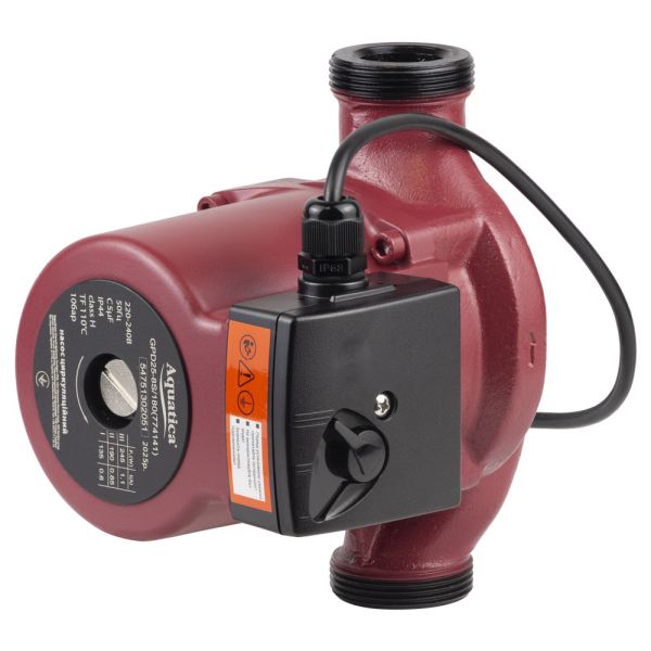 Насос циркуляційний 245Вт Hmax 8м Qmax 200л/хв 1" 180мм + гайки 1" AQUATICA (774141)