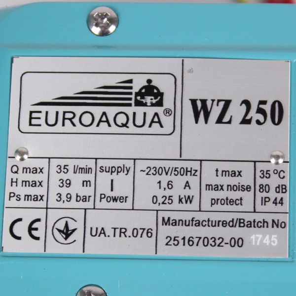 Поверхневий насос Euroaqua WZ-250, 0.25 kW