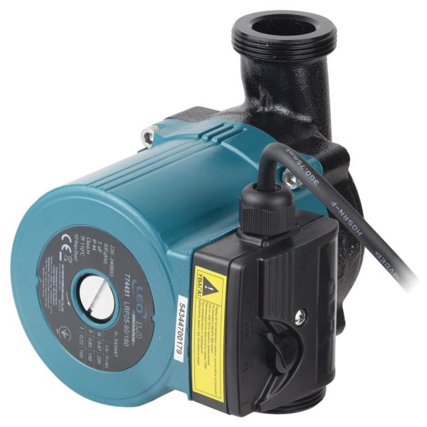Насос циркуляційний 200Вт Hmax 8м Qmax 120л/хв 1" 180мм+гайки 1" LEO 3.0 LRP25-80/180 (774451)