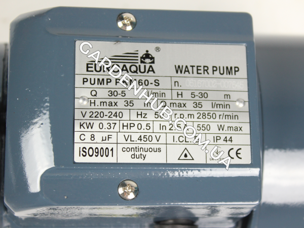 Насос вихровий Euroaqua PKM60-S, 0.37 кВт
