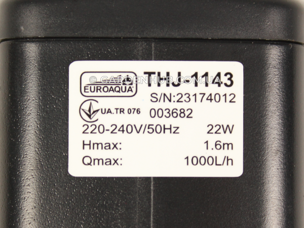 Насос для фонтану Euroaqua THJ-1143, 22 Вт