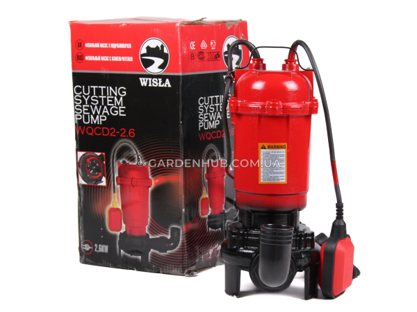 Насос дренажно-фекальний WISLA WQCD 2 - 2,6 kW з ножем та поплавцем