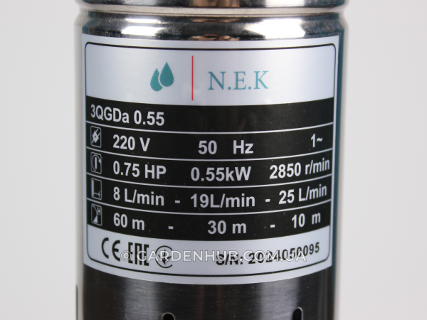 Насос шнековий NEK 3QJDa 0,55kW для свердловини