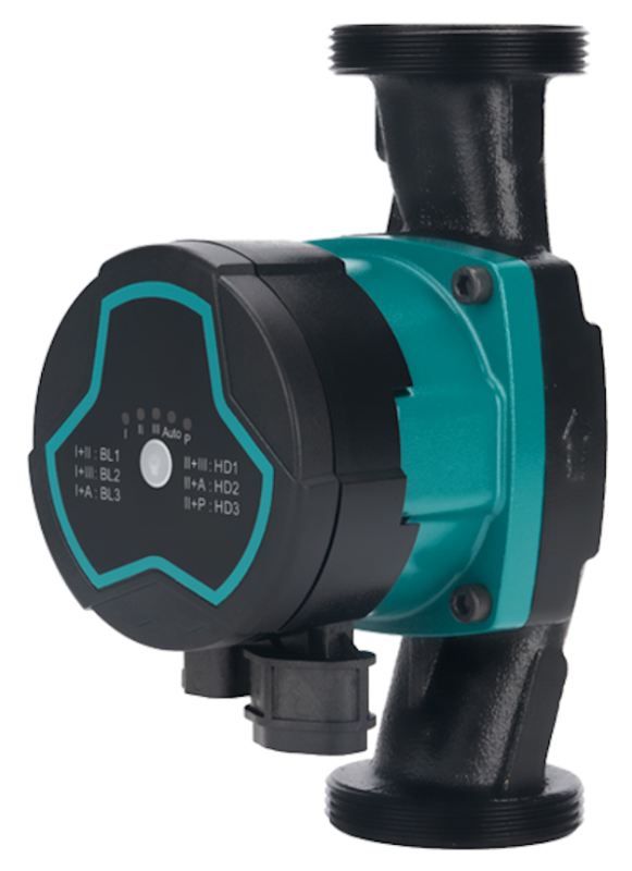 Насос циркуляційний енергозберігаючий 5-25Вт Hmax 4м Qmax 47л/хв Ø1½" 180мм + гайки Ø1" AQUATICA GPA25-4/180 III (774043)