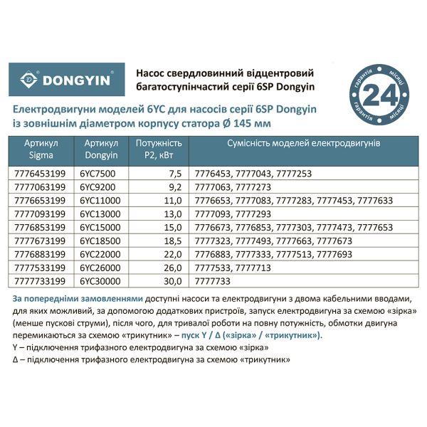 Насос відцентровий 3кВт DONGYIN 6SP17-5