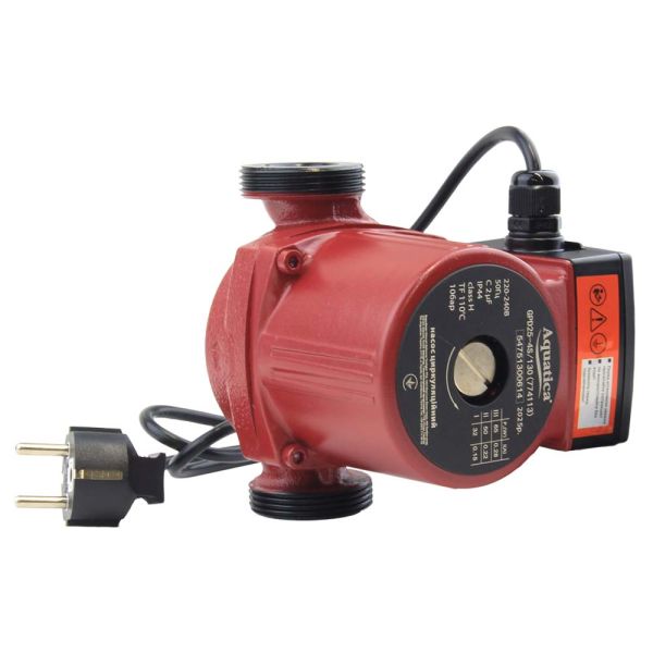 Насос циркуляційний 65Вт Hmax 4м Qmax 63л/хв 1" 130мм+гайки 1" AQUATICA (774113)