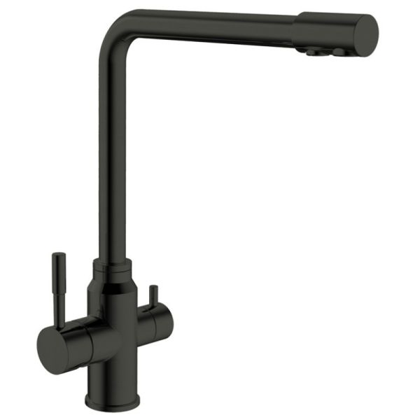 Змішувач для кухні MIXXUS SUS-021 BLACK з виходом для питної води з нерж. сталі SUS304 (MI5861)