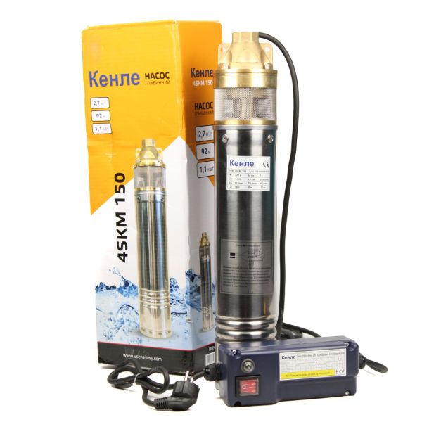 Вихровий насос Кенле 4SKM 150-1,1kW з пультом для свердловини