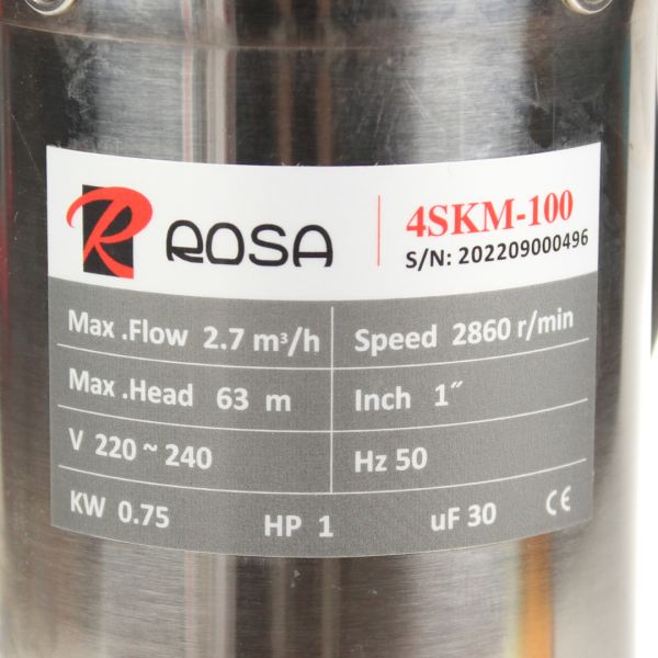 Вихревой насос ROSA 4SKM 100-0,75kW с пультом для скважины