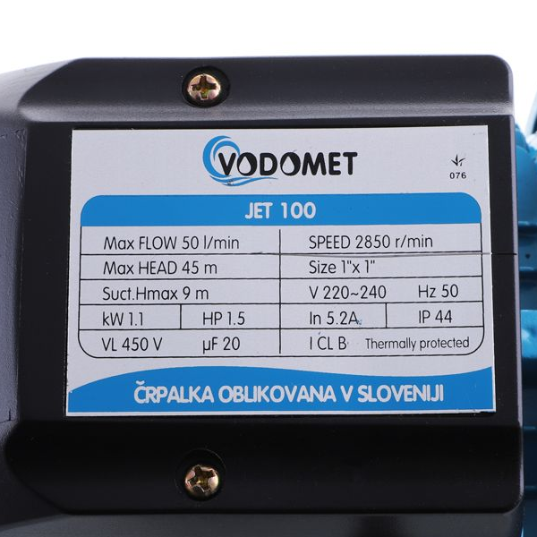 Центробежный насос VODOMET JET 100, 1.1 кВт